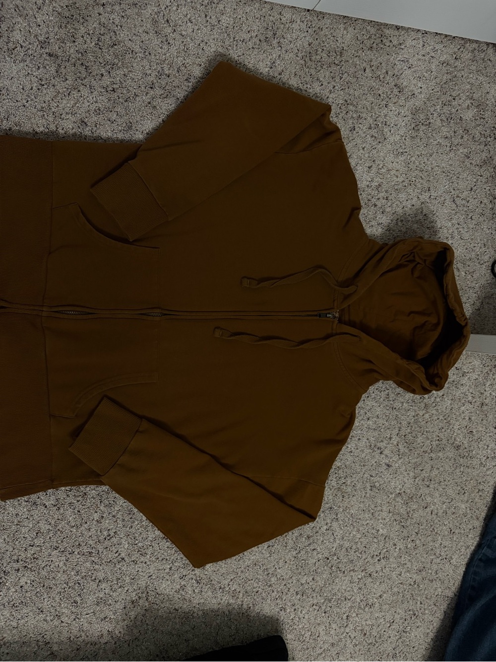 Time and Tru Brown Full-Zip Hooded Sweatshirt